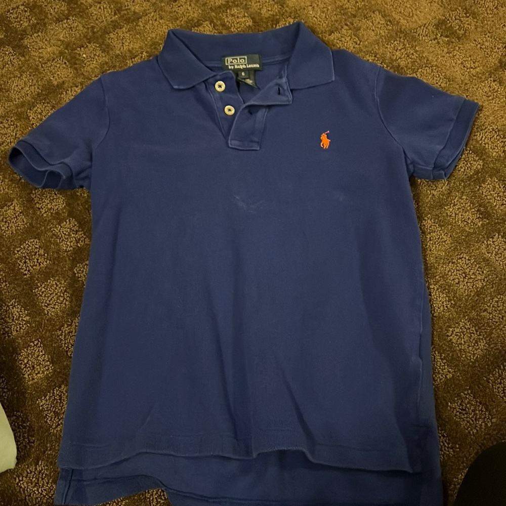 POLO RALPH LAUREN Blue Polo Short Sleeve Size 6
